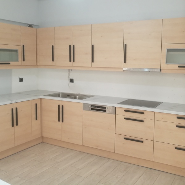 Κουζίινα μοντέρνα με προσόψεις μελαμίνης | Sylko - Λιάκος