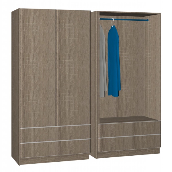 Ντουλάπα μελαμίνης 90-2 συρτάρια | Sylko-Λιάκος